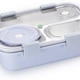 Clazkit Lunch Box 3 Compartment Leak-Proof BPA Free Stainless Steel, Lunch Box for Kids, Lunch Box for School & Office with a Fork, a Spoon and a Pair of Chopsticks (Grey)-image-60