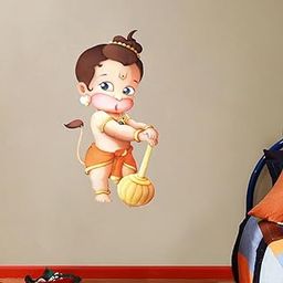 Art's Cafe Shree Bal Hanuman Design Wall Sticker Size - (30 * 56) cm-image-52