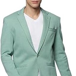 SHOWOFF Men's Notched Lapel Solid Sea Green Open Front Blazer-LBR-4500-1_Seagreen-picture-27