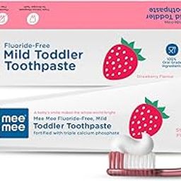 Mee Mee Fluoride-Free Toothpaste, Strawberry,Cavity Protection,70 gram-image-91