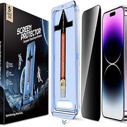 MAGIC JOHN 2 Pack for iPhone 14 Pro Max 6.7 inch Privacy Tempered Glass Screen Protector, Auto Dust-Elimination Installation, Easy Installation, Bubble Free-image-22