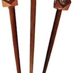 Masterarts Brown Sheesham Wooden Hair Juda Stick for Women -Set of 3-55