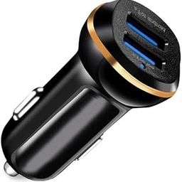 Dyazo 2.4 Amp Dual Port USB Car Charger - Compatible with iPhone X/Xr/Xs/Max/8/7/Plus, Vivo, Oppo, Samsung Galaxy & All Other Mobile Phones (Black)-26