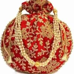 Ladies & Girls | Women Shagun Pouches for Festive Seasons | Batwa Bag Havi Pearl Work wadding & Bridle Potli bag purse-image-52