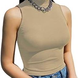 Womens Ribbed high Neck Stretchable top for Women Sleeveless Rib Tops Xs to 2XL-image-73