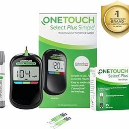OneTouch Select Plus Simple Glucometer Value-Pack (Free:10 Test Strips + 10 Lancets + 1 Lancing device) with pack of 25 strips-13