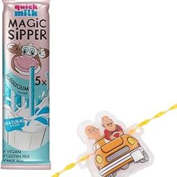 Quick Milk Magic Sipper Straw with Kids Motu Patlu Rakhi | Rakhi Gift For Brother |Magic Sipper Straw | 17-image-71