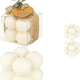 ProKart Premium Soy Wax Scented Mini Bubble Cube Candle | Aesthetic Decor Scented Candle | Aromatherapy Fragrance Candles for Home Decor, Wedding & Party, Dinner Table, Christmas (Pack of 2, White)-21