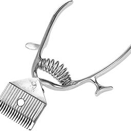 Ubervia Pets Barber Tools Hand Hair Clippers Manual Metal Portable Trimmer Cutter Super Silence For Adult Baby And Pet, Silver-image-37