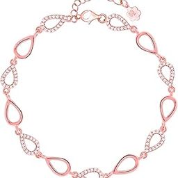 925 Silver Rose Gold Allure Bracelet,Adjustable| Gifts for Women and Girls | With Certificate of Authenticity and 925 Stamp | 6 Months Warranty*-image-32