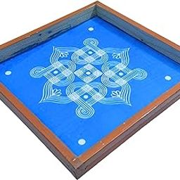 Anciently Padi Kolam Rangoli Stencil Wooden(Design 5), Rangoli Sacha Wooden, 1 Piece (10x10 Inches)-image-77