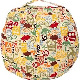 UJEAVETTE Stuffed Animal Plush Toy Storage Bean Bag Pouch Soft Fabric Chair Kit Owl-image-44