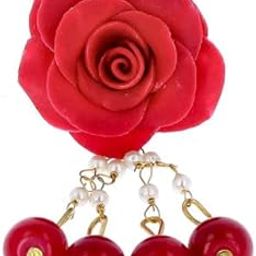 YOU & YOURS Adjustable Ring Handmade Artificial flowers Jewelry for girls ladies-image-29