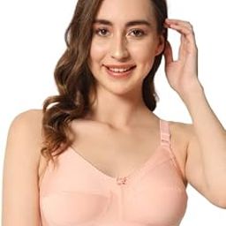 Women's Ultra Cotton Non Padded Wirefree Everyday T-Shirt Bra with Adjustable Straps | Full Coverage Bra for Women Daily Use-image-93