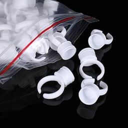 Disposable Microblading Ink Rings, 100 Pieces, White Pigment Holder Cups, Small Size-33