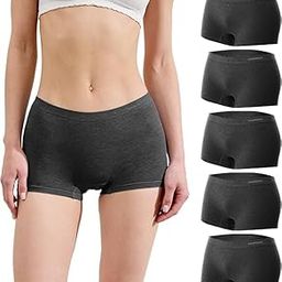 Women's Boyshort Panties Seamless Underwear Stretchy Moisture Wicking Boxer Briefs for Ladies 5 Pack-image-76
