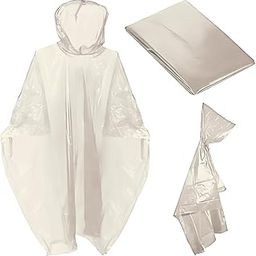 Raincard Disposable Compact Pocket Raincoat – Lightweight Portable Rain Poncho for Men & Women, Waterproof Emergency Rainwear, Ideal for Travel, Outdoor, WHITE-12