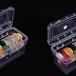 Mahganya Clear Plastic Bangle box For Women,Jewellery Box For Travelling,Poratble Chudi Organizer For Travel,Transparent One Rod Organiser For Bride,Cosmatics,Bracelets,Watches Pack of 2-31