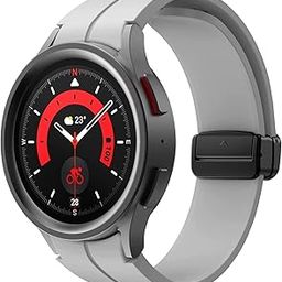 VEMIGON Compatible with Samsung Galaxy Watch 7 6 5 4 Strap 40mm 44mm, 20mm Silicone Sport Bands with Magnetic Folding Buckle for Galaxy Watch 6 Classic 43mm 47mm, Watch 5 pro 45mm/ 4 Classic 46mm 42mm-image-66