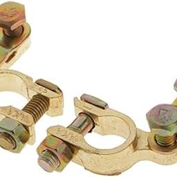 Speedwav 2Pcs Replacement Car Battery Terminal Clamp Clips Connector Gold For Maruti Celerio MID_Widwere171-21