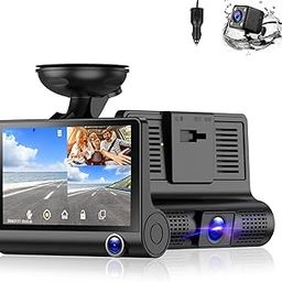 3 Channel Dash Camera Front and Rear Inside,1296P HD Car DVR Dash Camera Video Recorder 4 ''LCD Screen,WDR, Loop Recording, G-Sensor Auto Lock,Motion Detection-image-68