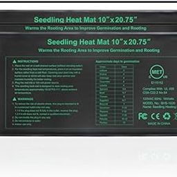 Seedling Heat Mat, 10"x 20.75" Plant Heating Pad for Home Gardening Seed Starting, MET Certified Waterproof Durable Germination Station Heat Mat-picture-1