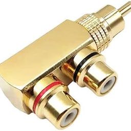 ATORSE 4xPremium RCA Splitter Adapter 90 Degree AV TV Audio Splitter Plug Converter-picture-18