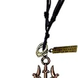 afh Trishul Damaru Tamil Om With Adjustable Leather Cord Pendant For Men,Women-picture-49