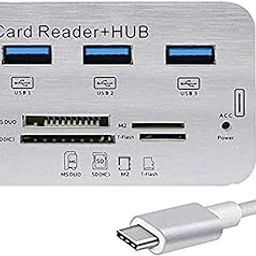 EKRAJ 7 in 1 Type C Combo Card Reader Hub, Upto 10 Gbps Ultra Fast Speed, for Laptop PC Tablet, Supports MS Duo/SD/T-Fash/M2 Memory Cards and 3 USB 3.0 Port-image-40