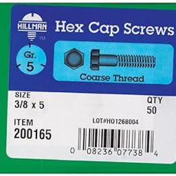 Hillman Hex Cap Screws 3/8" - 16 X 5 Grade 5 Coarse Hex Head-image-58