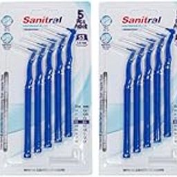 Sanitral Angle Interdental Brushes (0.6 mm - Size 3), Angled Toothbrush for Cleaning Teeth - Excellent Access Between Teeth - Blue (3 x 5 Pieces) 15 Pieces-image-10