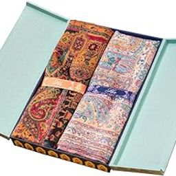His and Her Gift Set of Kaani Shawls With Wooden Gift Box-image-11