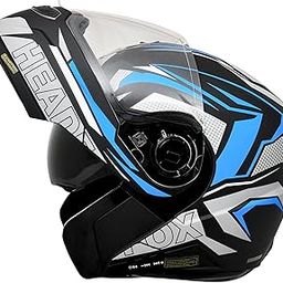 HEADFOX N2 Flash Metro Motorcycle Bluetooth Flip-up ISI Certified Helmetfor Men, Connects Two Mobiles at Same Time with Music, Navigation & Waterproof, with 31 Led Modes-19