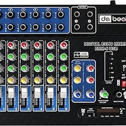 DaBeatz 6-Channel Stereo Echo DJ Sound Mixer with USB and Bluetooth for Parties, Stage Effects, Weddings, Diwali Giving Your Occasion an Impressive Output. (Black)-picture-18