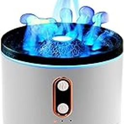 HOPz Mushroom Decor Humidifier Volcano Flame Fire Cool Air Care Humidifier 450ML USB Small Desk Smart Lamp Humidifier for Home Bedroom Kids-40