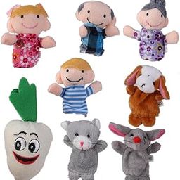 MYADDICTION 8pcs/Set The Carrot Finger Puppets Nursery Rhyme/Fairy Tale-image-58