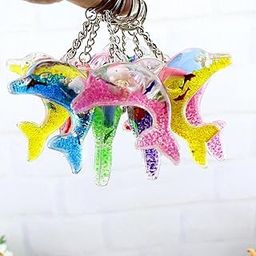 HEAVENGLOW Dolphin Shaped Oil Leakage Timer Key Chain Kids Toy Gift Party Favors Purple-image-48