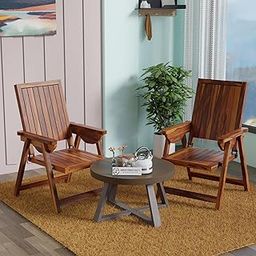 Jangid Handicraft Wooden Folding/Foldable Arm Chair, Set of 2, Solid Wood Sheesham, Brown Finish-image-20