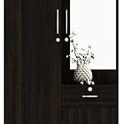 Hexagon Furnitures Wardrobe Cum Dressing Table with Mirror and Drawer/wenge Colour-image-10