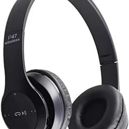 Wireless Bluetooth Headphones | Over-Ear Headset with Mic, TF Card Support & FM | Foldable & Lightweight | Compatible with Android/iOS/PC/Laptop (Black)-image-77