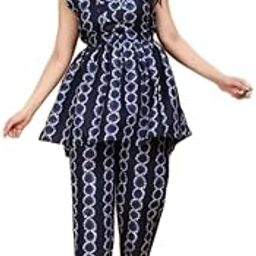 Women's Floral Print Pyjama Set, Burgundy Red, Short Sleeve Top with Ankle Length Pants-picture-11