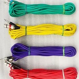 Daz Cam Mic Cable 6.35mm Jack Male To XLR 3PIN Female Cord Wire For Microphone/Guitar Cable,5pc pack. (5 Meter/16.4 Feet) (Red, Green, Yellow & Blue) Pack of 4.-24
