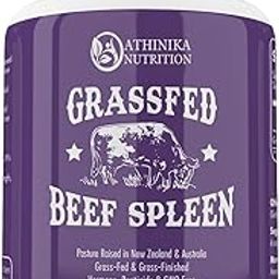Grass Fed Beef Spleen Supplement, 3000mg Beef Organ Spleen Support Formula Promotes Digestive, Immune, Iron, Energy and Allergy Health, Non GMO, 180 Capsules-image-4