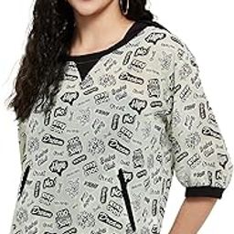Polyester Women Printed Hooded Sweatshirt-image-32