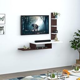 EVETO Engineered Wood TV Unit/TV Stand/Floor Standing TV Unit/TV Cabinet/TV Entertainment Unit (Wenge White) - for up to 50"-image-72
