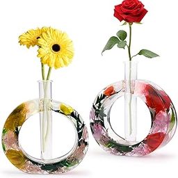 ARTOOL Round Shape Planter Resin Art Mold Decorative DIY Multiuse Planter Mould Station for Home Office Art and Craft Making Silicone Mold Epoxy Resin Art Mould 1pcs Test Tube (C87)-picture-24