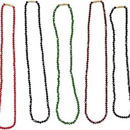 Women Crystal Beaded necklace set, single lined Design, 5 Colours - Black, Green, blue, Red, maroon-image-98