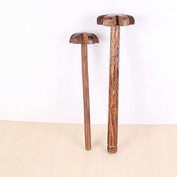 SNOWGREEN EXPORT Wooden mathani, Mixer,Hand Blender(saag/dal/lassi ghotni) Masher in Pure shisham Wood (Size 14 inch &9 11 inch) (PACK OF 2)-image-37
