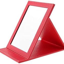 UJEAVETTE® 4xPU Leather Makeup Mirror Folding Portable Foldable Cosmetic Mirror Travel Red-image-44