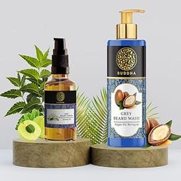 Buddha Natural Grey Beard Serum & Grey Beard Wash Combo (25 ml Serum + 120 ml Beard Wash) - Help to Restore Natural Beard Black Color Naturally-image-46